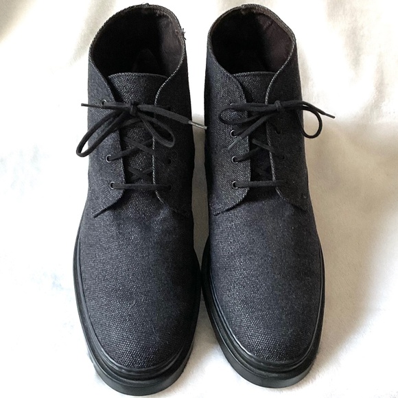 Gray Tod’s Lace Up Wool Outer Leather interior Chukka Boots Size EUR 39/ US  8.5 - Picture 4 of 13